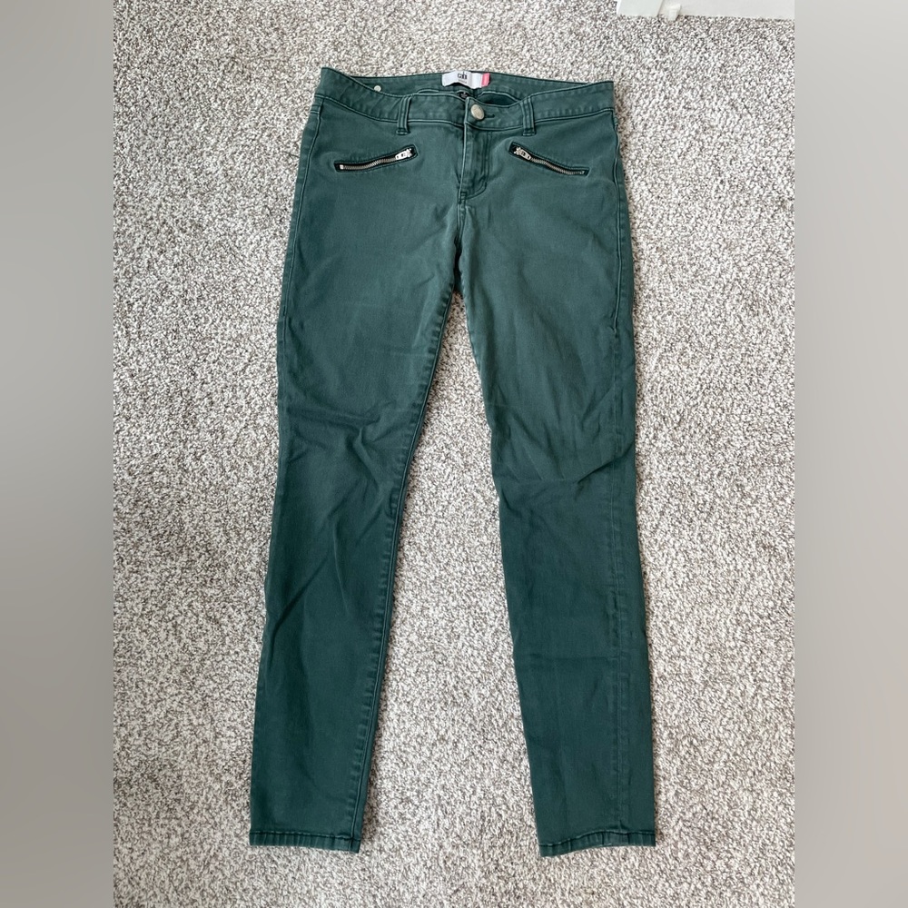 Cabi skinny jeans with zipper pocket
